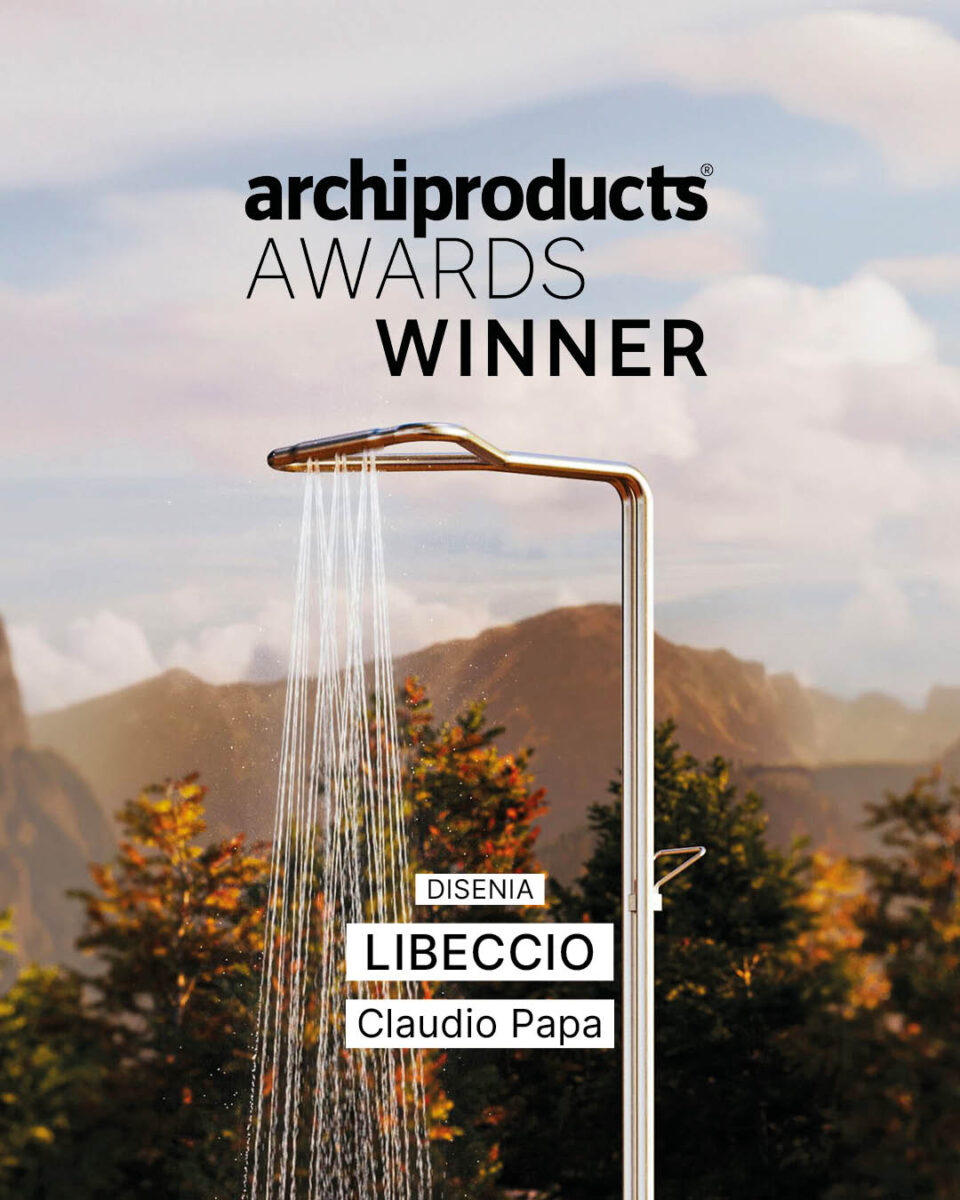 The Libeccio shower column has earned recognition at the Archiproducts Design Awards 2024 - The Wellness Collection