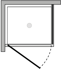 FR1P + FRFI : Porta battente con lato fisso (componibile ad angolo)