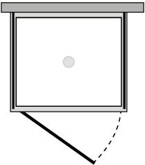 FR1P + FRFIX2 : Porta battente con 2 lati fissi (componibile ad angolo)