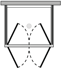 FR2P + FRFIX2 : Porta doppio battente con 2 lati fissi (componibile ad angolo)