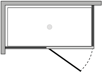 FRPA + FRFI : Porta battente su telaio con lato fisso (componibile ad angolo)