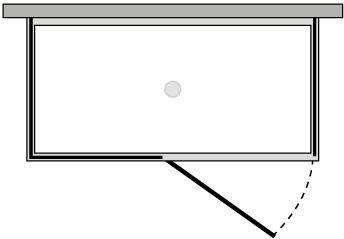 FRPA + FRFIX2 : Porta battente su telaio con 2 lati fissi (componibile ad angolo)