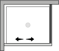 FRSN + FRFI : Porta scorrevole con lato fisso (componibile ad angolo)