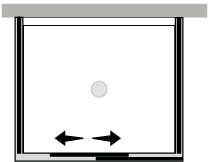 FRSN + FRFIX2 : Porta scorrevole con 2 lati fissi (componibile ad angolo)