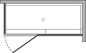 PRJCV06-8 + PRJFI6-8 : Porta battente con fisso e lato fisso (componibile ad angolo)