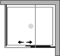PSPO + PSFI : Porta scorrevole con lato fisso (componibile ad angolo)