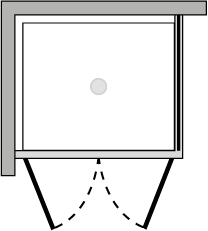 QB2P + QUFI : Porta doppio battente con lato fisso (componibile ad angolo)