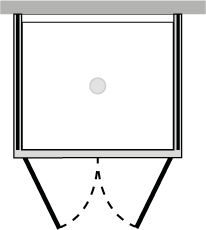 QB2P + QUFIX2 : Porta doppio battente con 2 lati fissi (componibile ad angolo)