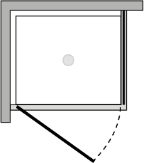 QBPO + QUFI : Porta battente con lato fisso (componibile ad angolo)