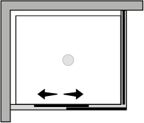 QSNI + QUFI : Porta scorrevole con lato fisso (componibile ad angolo)