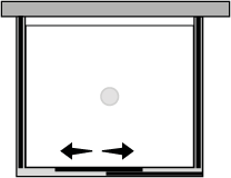 QSNI + QUFIX2 : Porta scorrevole con 2 lati fissi (componibile ad angolo)