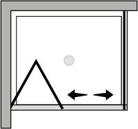 QUSF + QUFI : Porta a soffietto con lato fisso (componibile ad angolo)