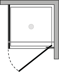 SLPO + SLFI : Porta battente con lato fisso (componibile ad angolo)