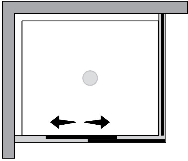 QTSN+QTFI : Porta scorrevole c/lato fisso (ad angolo)