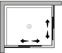 SC1SX2 : Porta doppio scorrevole (ad angolo)