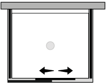SCPO + SCFI +SCFX : Porta scorrevole su fisso con 2 lati fissi (componibile ad angolo)
